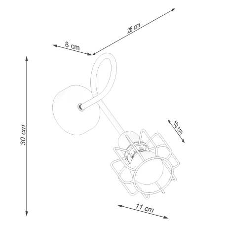 Wandleuchte BELUCI 1S schwarz