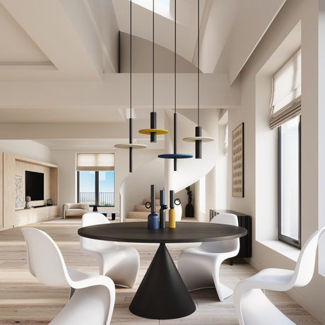 Pendelleuchte PELTA 1 schwarz/marineblau