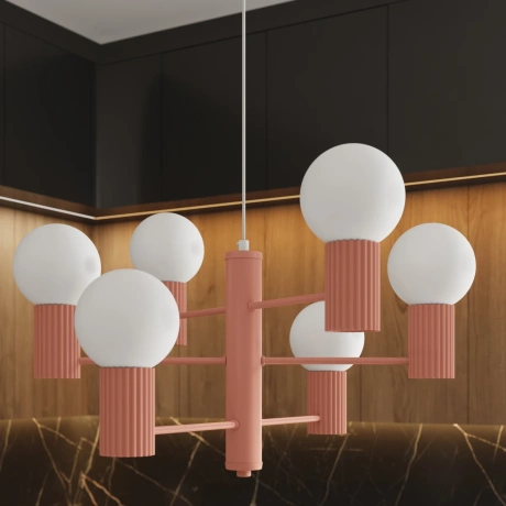 Kronleuchter HALO 6 apricot