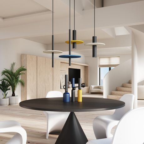 Pendelleuchte FELTRO 1 schwarz/gelb