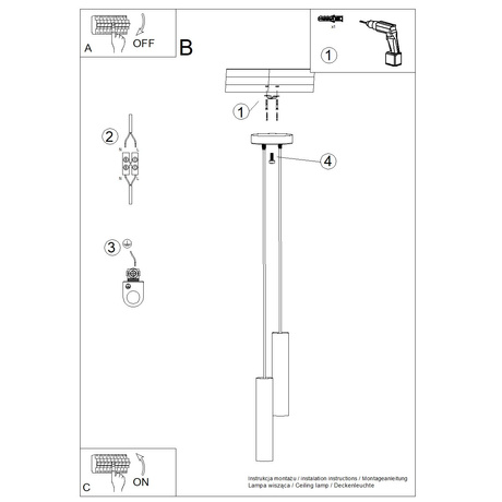 Pendelleuchte LAGOS 2P schwarz