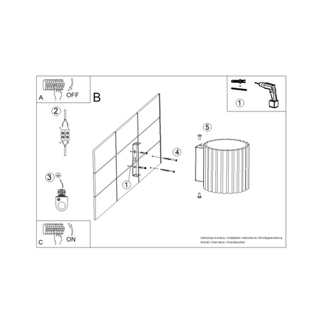 Wandleuchte AURA beige G9