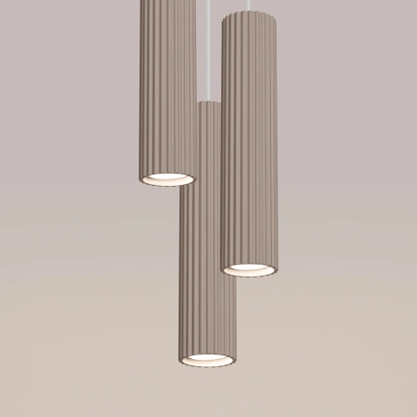 Pendelleuchte KARBON 3P taupe