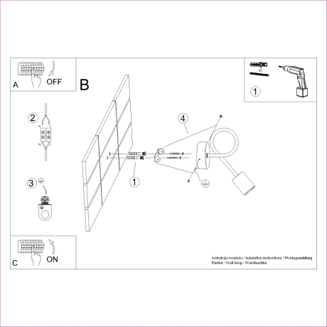 Wandlampe EMBER Schwarz