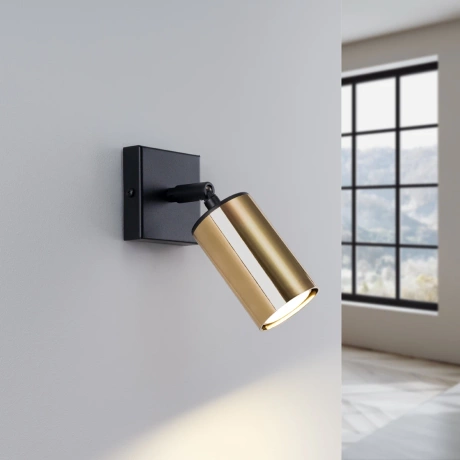 Wandlampe WINX schwarz/gold