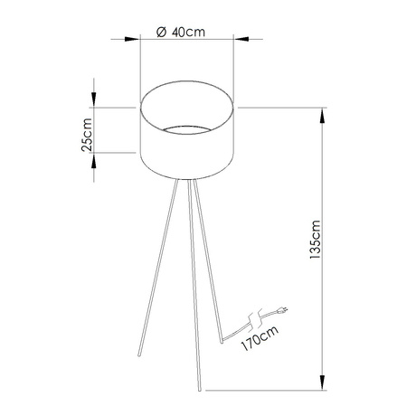 Stehleuchte NEVIA beige