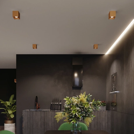 Deckenleuchte QUAD 1 golden