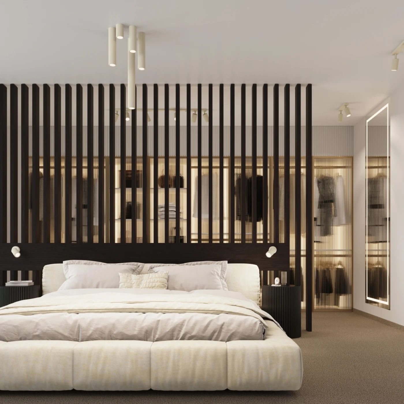 Wandleuchte KARBON beige