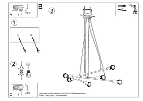 Pendelleuchte ASTRAL 6 schwarz