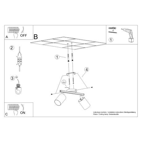 Deckenleuchte LEMMI 2 schwarz