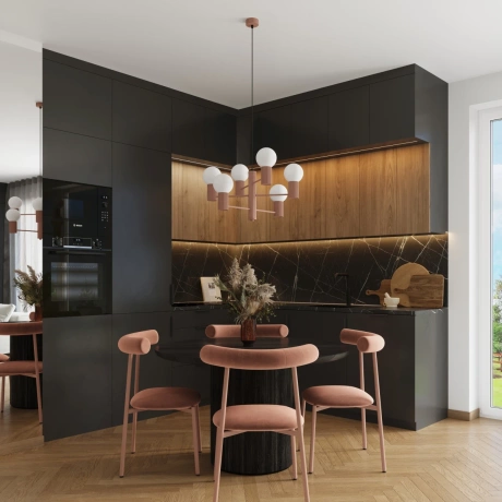 Kronleuchter HALO 6 mokka