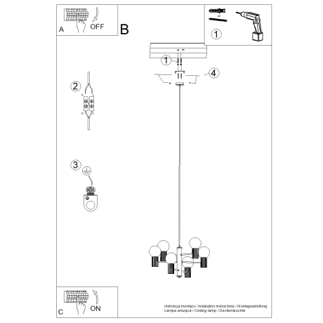 Kronleuchter HALO 6 beige