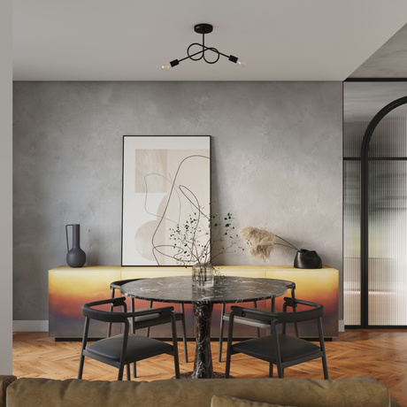 Kronleuchter LOOP 2 Schwarz