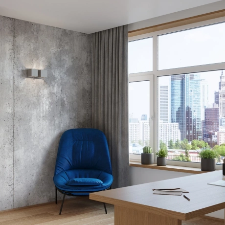 Wandleuchte QUAD 2 grau