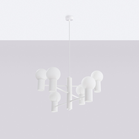 Kronleuchter HALO 6 weiß