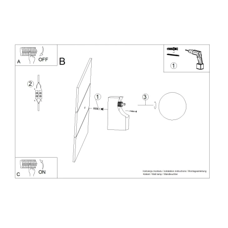 Wandleuchte BULBO Naturholz