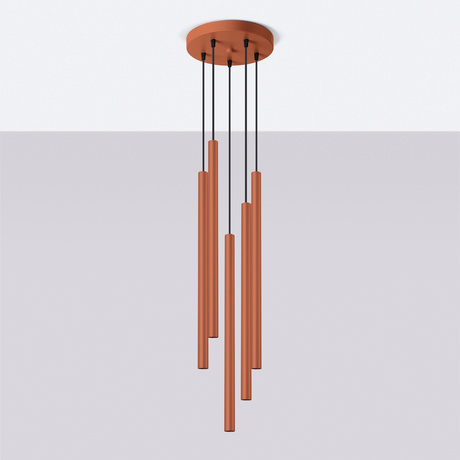 Pendelleuchte PASTELO 5P roter Ocker