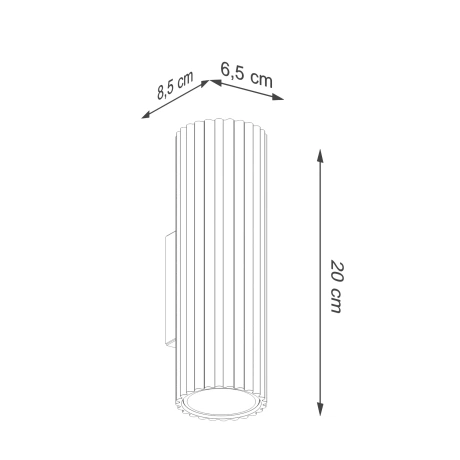 Wandleuchte KARBON 20 taupe