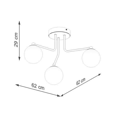 Kronleuchter ASTRAL 3 weiß