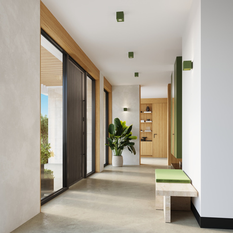 Wandleuchte QUAD beton olivgrün