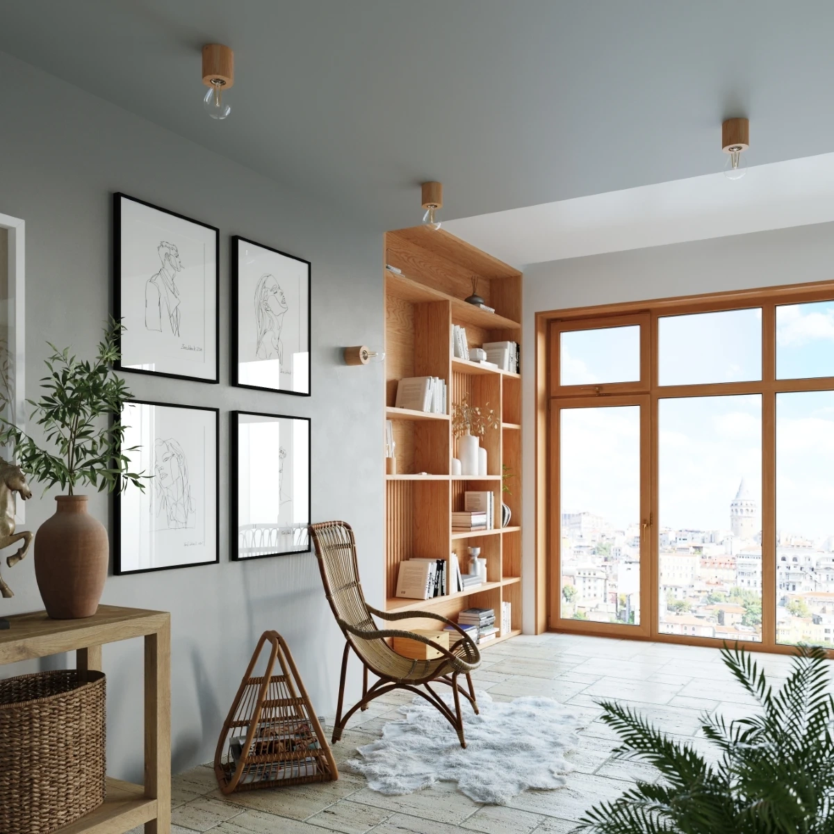Tischlampe SALGADO Holz