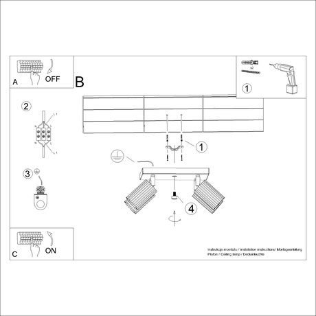 Plafondd KARBON 3L taupe