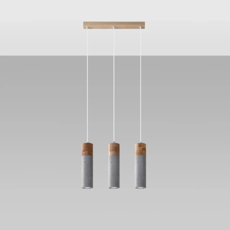 Hängeleuchte ZANE 3 grau