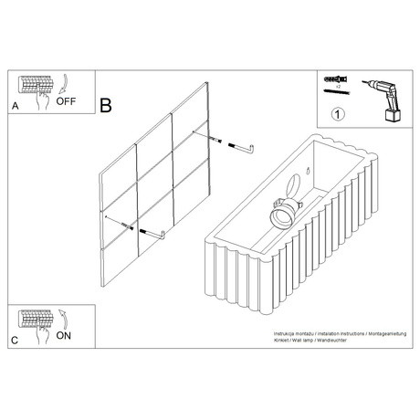 Wandleuchte Keramik RIGATA taupe