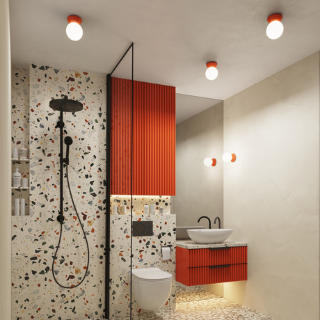 Wandleuchte ZORI apricot IP44