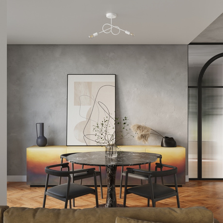 Kronleuchter LOOP 2 Weiß