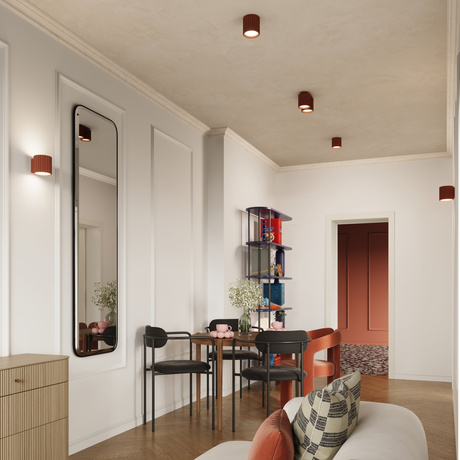 Wandleuchte AURA roter Ocker G9