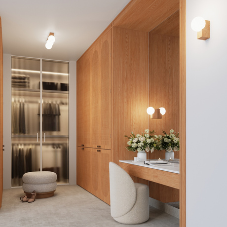 Plafond BULBO 2 Naturholz