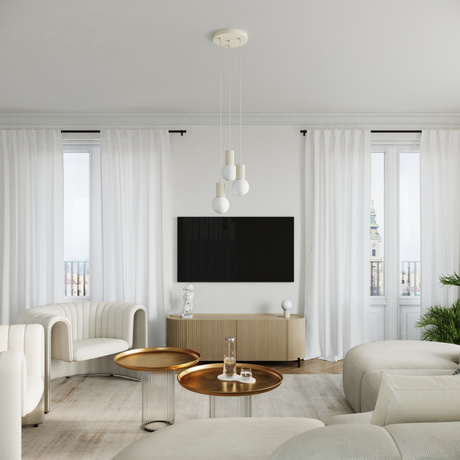 Tischlampe HALO beige