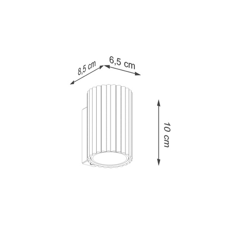 Wandleuchte KARBON 10 beige