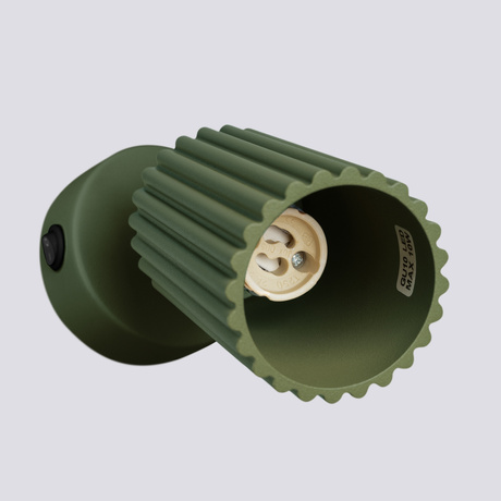 Wandleuchte KARBON olivgrüne mit Schalter