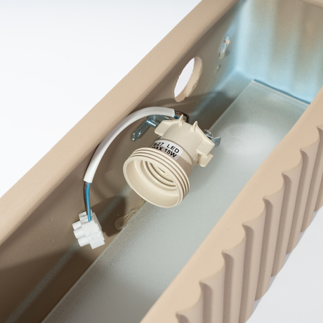 Wandleuchte Keramik RIGATA taupe