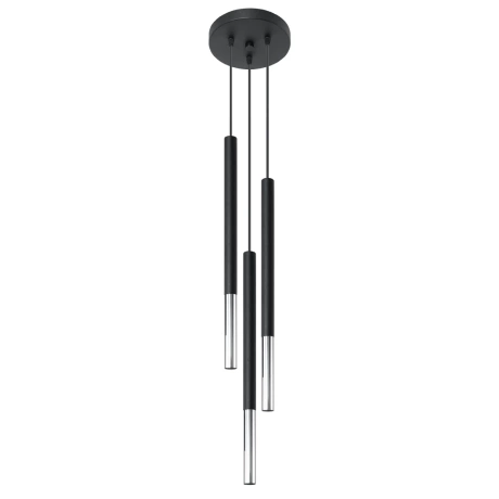 Hängeleuchte MOZAICA 3P schwarz/chrom
