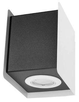 Wandleuchte STEREO 1 schwarz/weiß