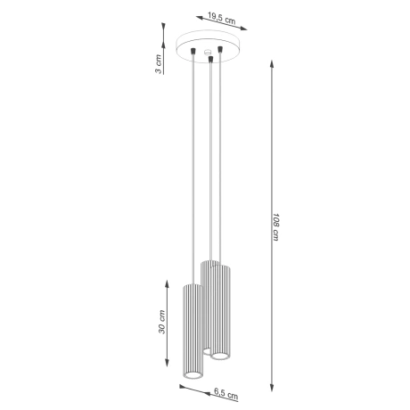 Pendelleuchte KARBON 3P beige