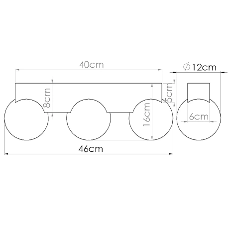 Plafond BULBO 3 Naturholz