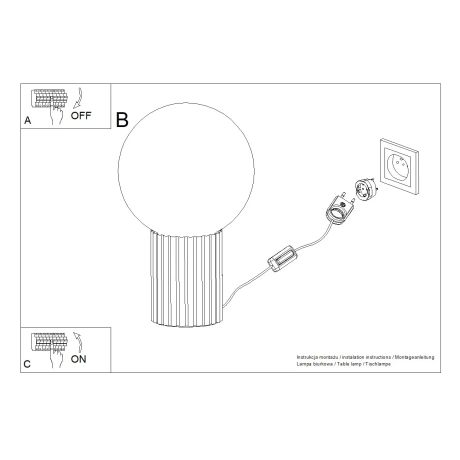 Tischlampe HALO schwarz