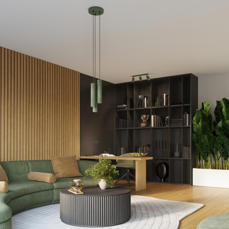 Wandleuchte KARBON 30 olivgrün