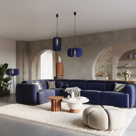 Pendelleuchte MULA 45 marineblau