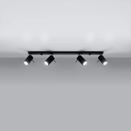 Deckenleuchte RING 4L schwarz