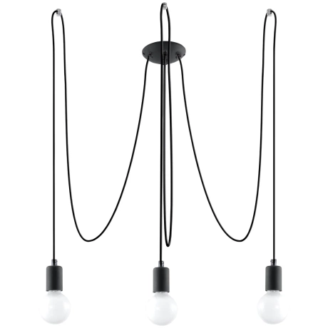 Kronleuchter EDISON 3 schwarz