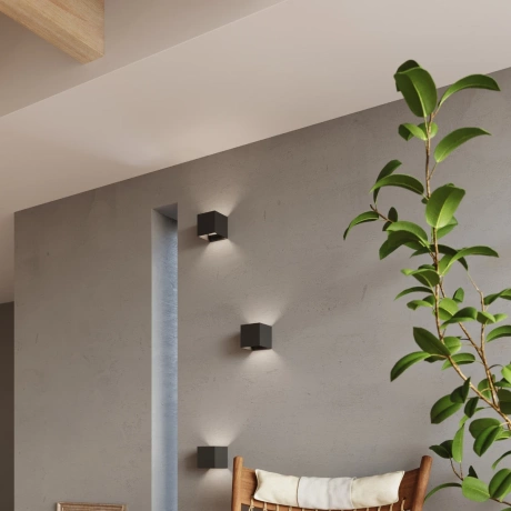 Wandleuchte LUCA schwarz LED IP54