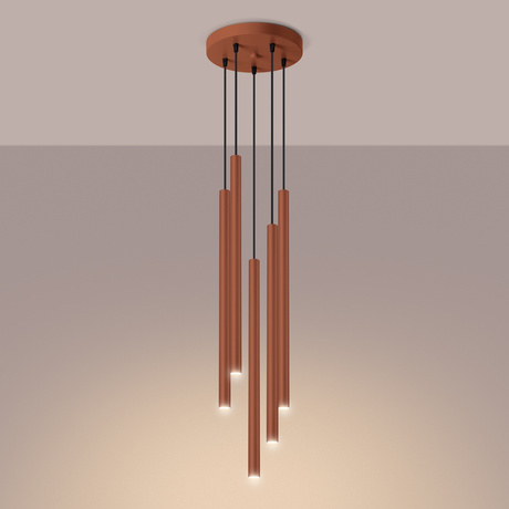 Pendelleuchte PASTELO 5P roter Ocker