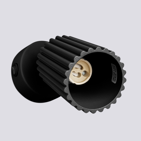 Wandleuchte KARBON schwarze mit Schalter