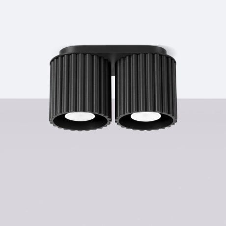 Plafond AURA 2 schwarz GU10