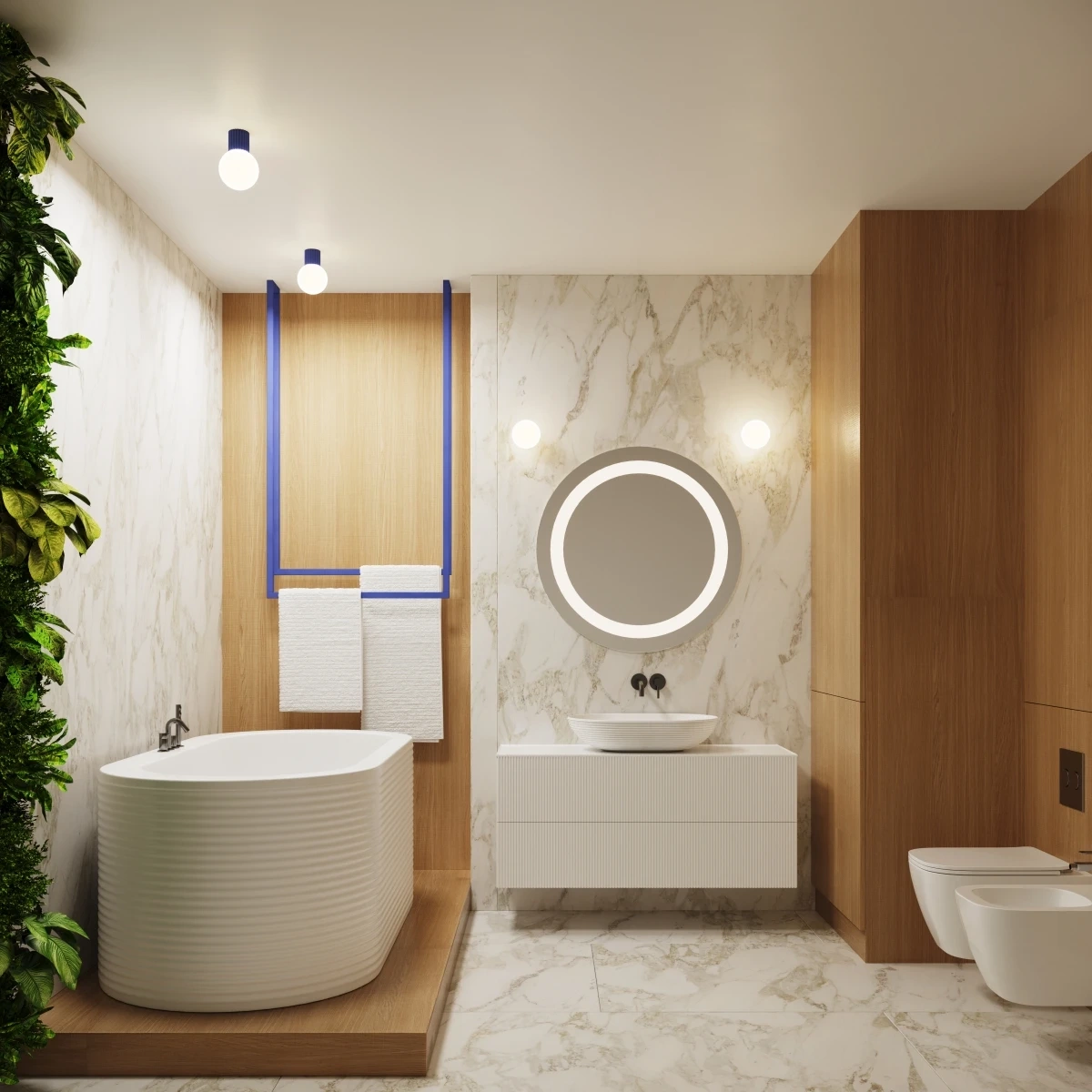 Wandleuchte HALO ultramarin IP44